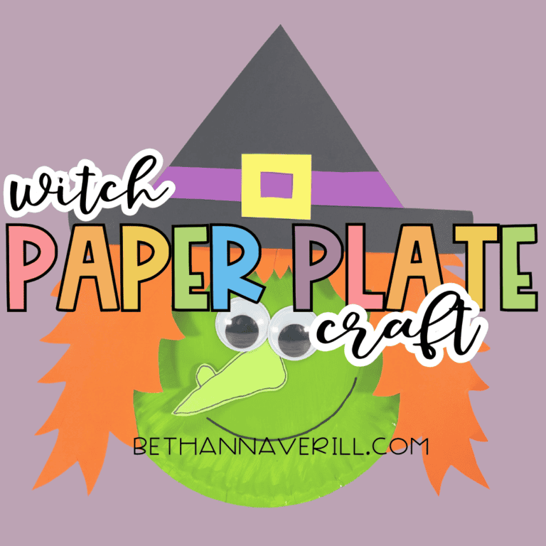 Paper Plate Witch Craft for Halloween | Beth Ann Averill