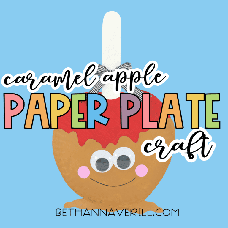 Paper Plate Caramel Apple Craft for Kids